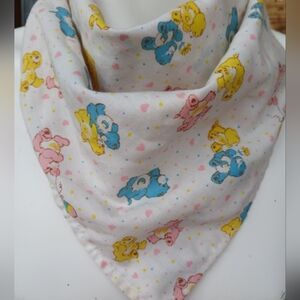 1983 Care Bears Print American Greetings Fabric Bandana Scrap Collectible
